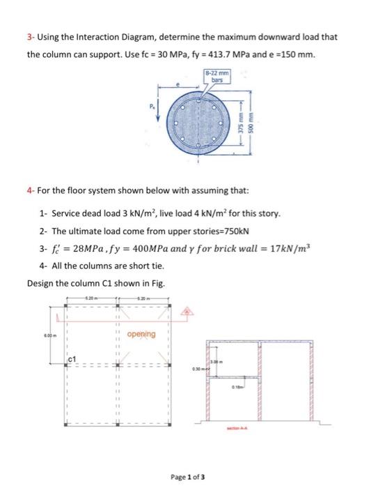 Solved H.W 3 1- The floor system shown below design to | Chegg.com