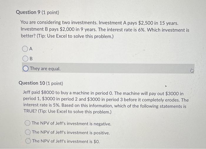 Solved You are considering two investments. Investment A | Chegg.com