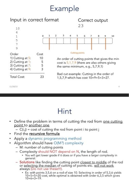 Solved Minimum Cost Rod Cutting - You are given a rod that | Chegg.com