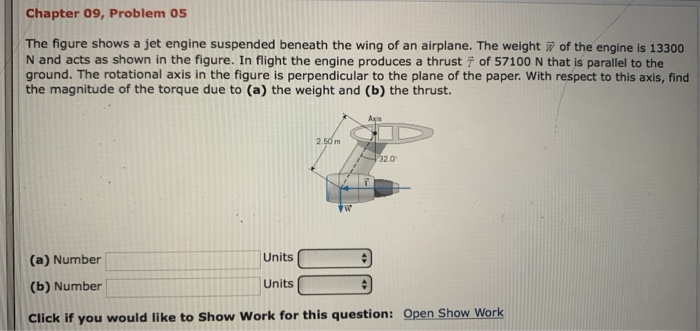 Solved Chapter 09, Problem 05 The figure shows a jet engine | Chegg.com