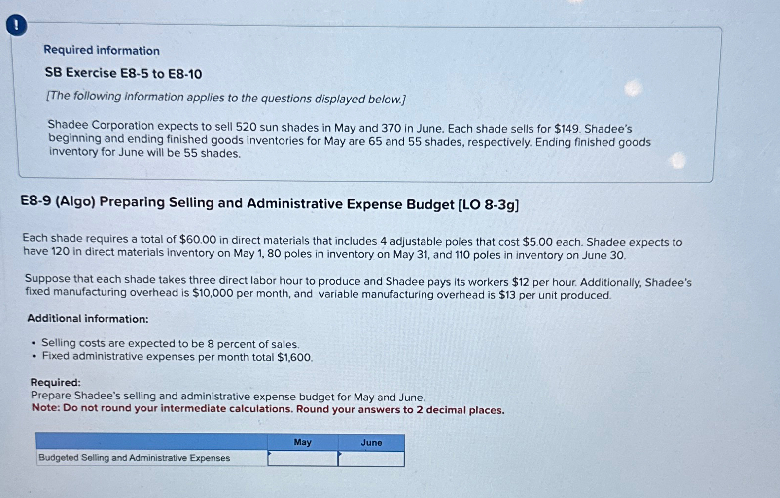 Solved ?Required informationSB Exercise E8-5 ﻿to E8-10[The | Chegg.com