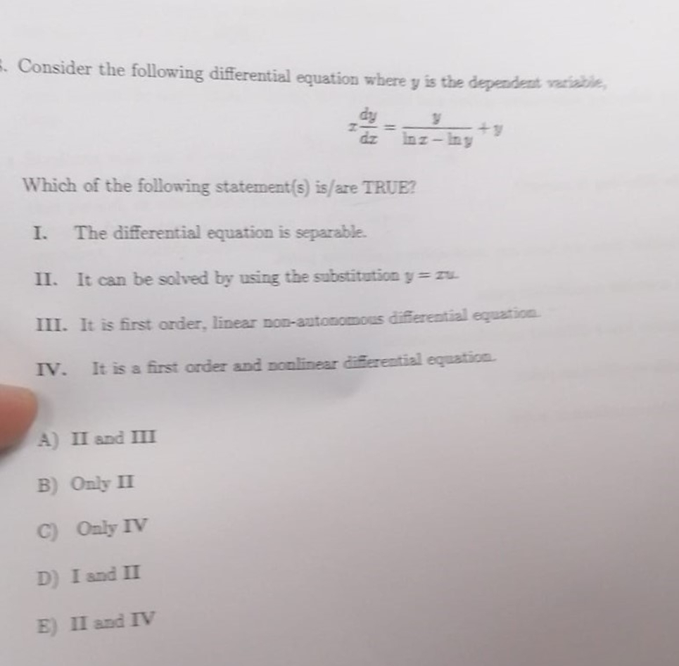 Solved Consider the following differential equation where y | Chegg.com