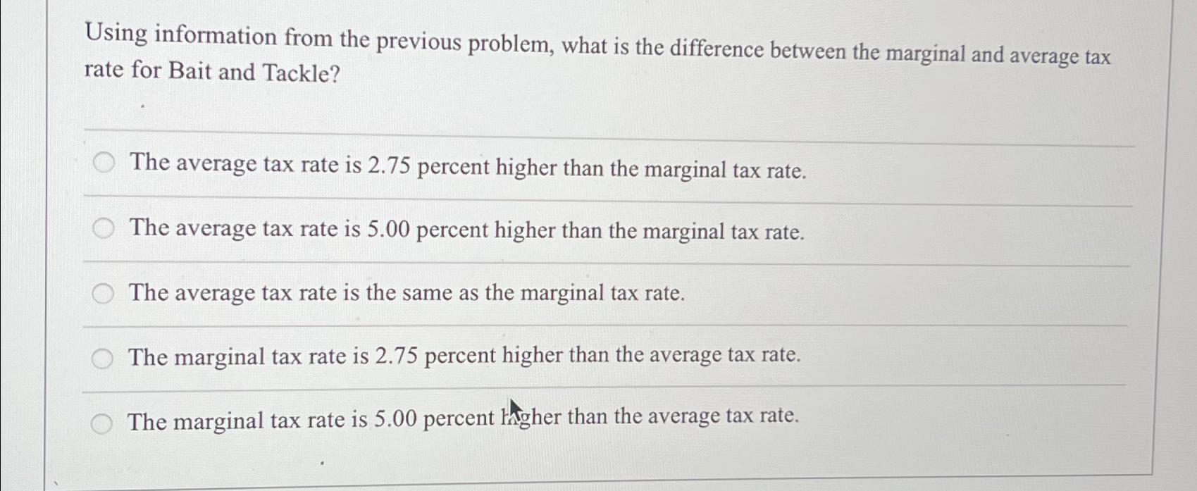 Solved Using information from the previous problem, what is | Chegg.com
