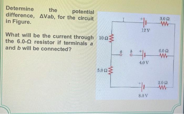 Solved Determine Difference, In Figure. The Potential AVab, | Chegg.com