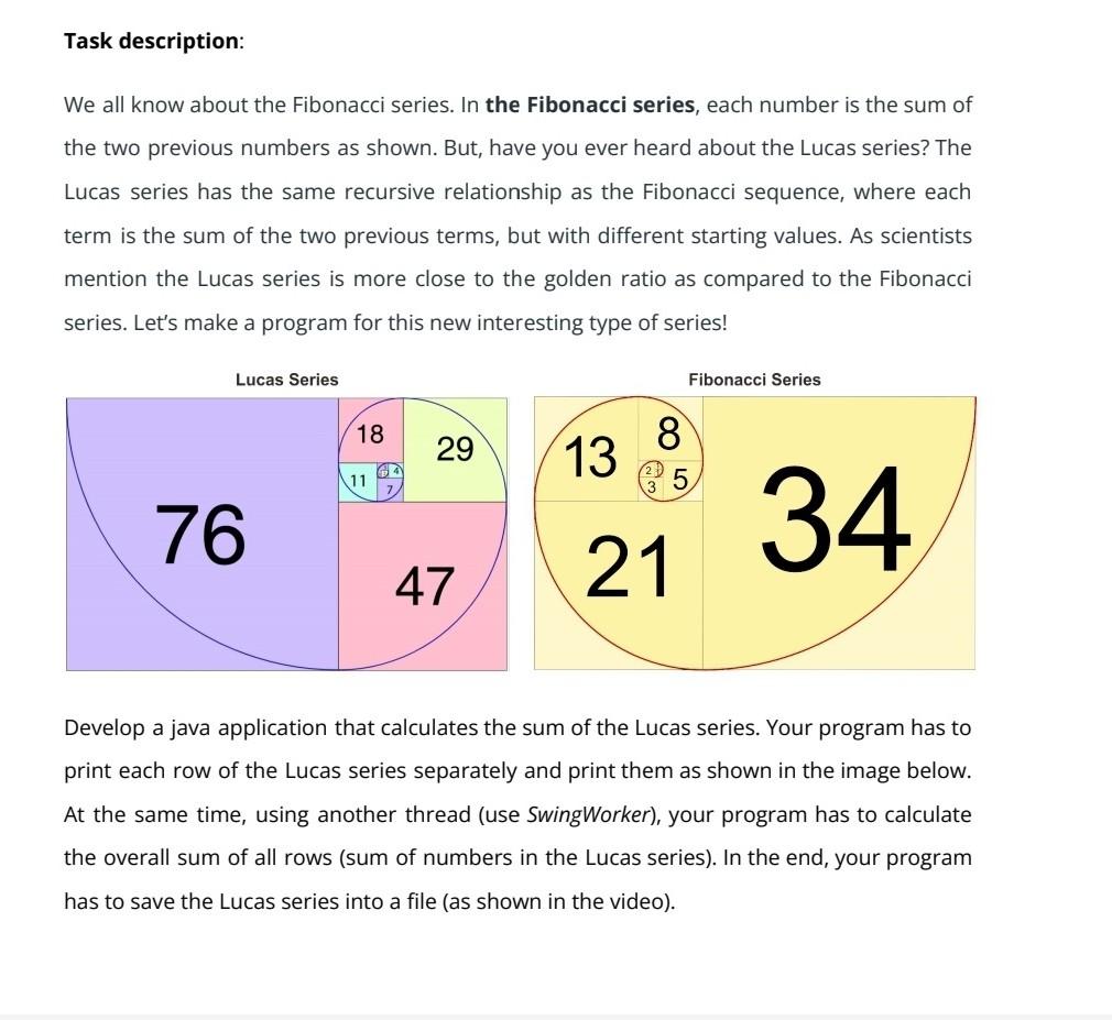 Solved Task description: We all know about the Fibonacci | Chegg.com
