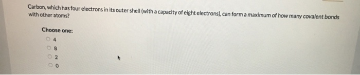 number of electrons to fill outer shell in carbon