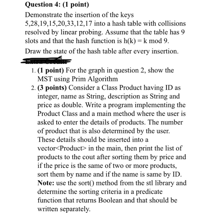 Solved Question 1: (1 points) Consider the following graph | Chegg.com