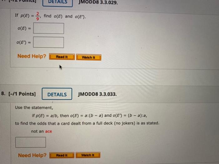 Solved If O E 6 7 Find O E 0 E 11 Need Help R Chegg Com