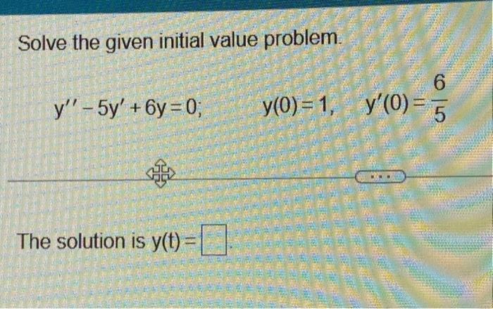 Solved Solve the given initial value problem. | Chegg.com