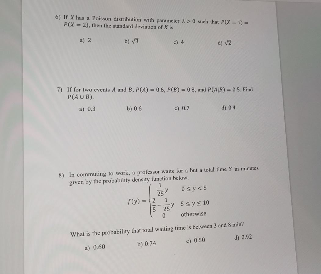 Solved If x ﻿has a Poisson distribution with parameter λ>0 | Chegg.com