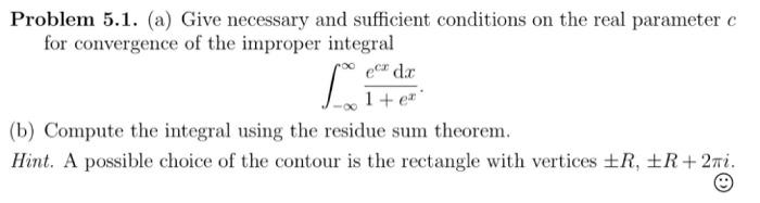 Solved Problem 5.1. (a) Give necessary and sufficient | Chegg.com