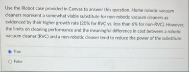 Solved Use the iRobot case provided in Canvas to answer this | Chegg.com