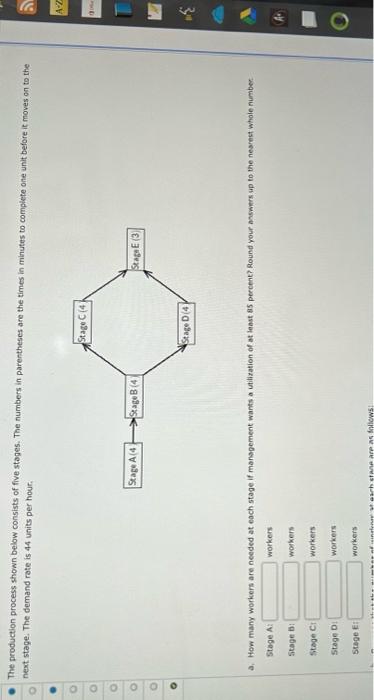 Solved The production process shown below consists of five | Chegg.com