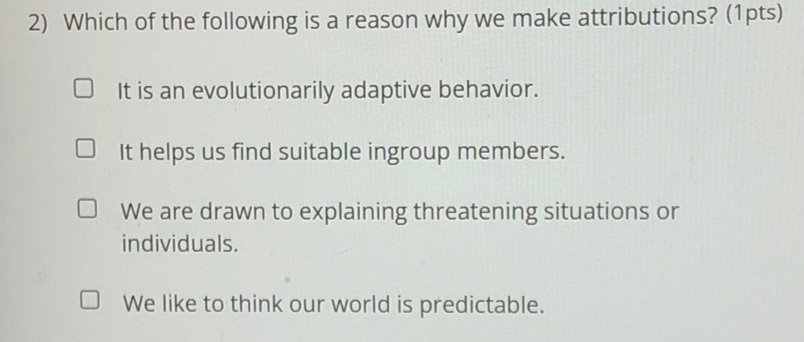 Solved Which ofWhich of the following is a reason why we | Chegg.com