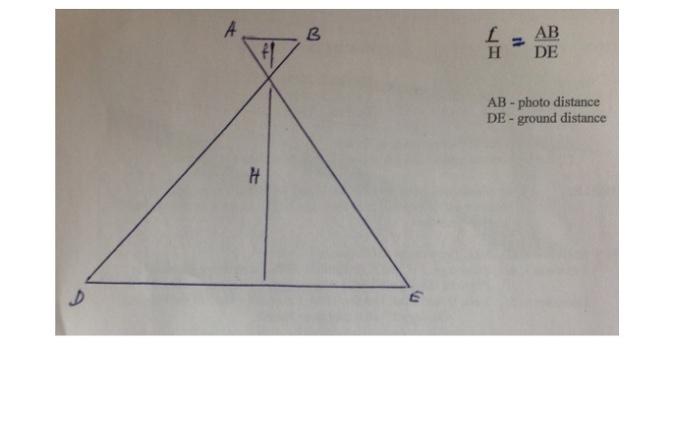 Solved A B L H AB DE AB - photo distance DE - ground | Chegg.com