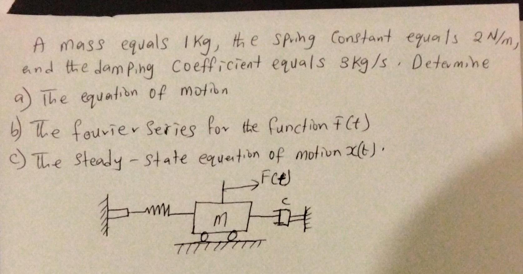Solved A Mass Equals 1 Kg The Spring Constant Equar 2 N m Chegg solved-a-mass-equals-1-kg-the-spring-constant-equar-2-n-m-chegg