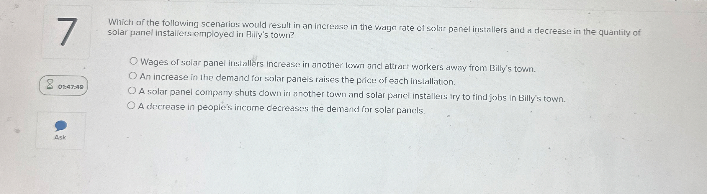 Solved Which Of The Following Scenarios Would Result In An Chegg Com