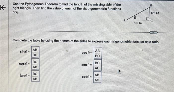 Solved Use The Pythagorean Theorem To Find The Length Of The | Chegg.com