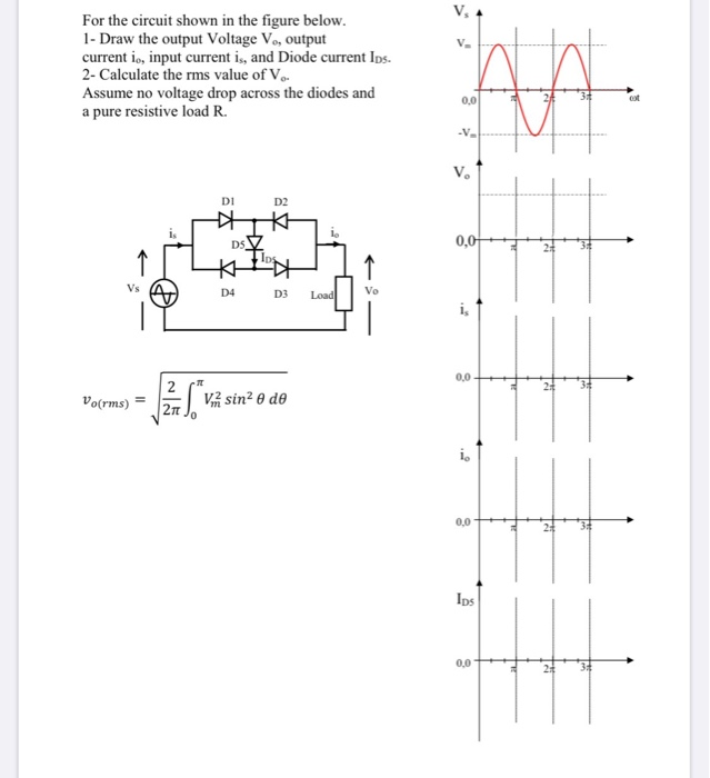 Solved V V. For the circuit shown in the figure below. 1- | Chegg.com