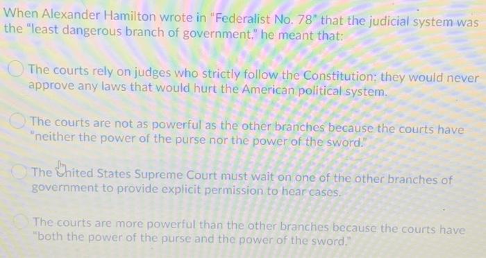 the least dangerous branch