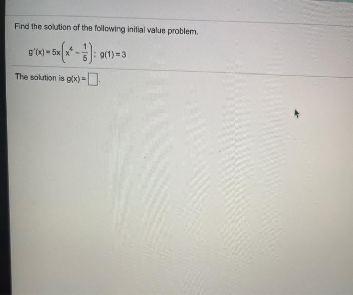 Solved Find The Solution Of The Following Initial Value Chegg