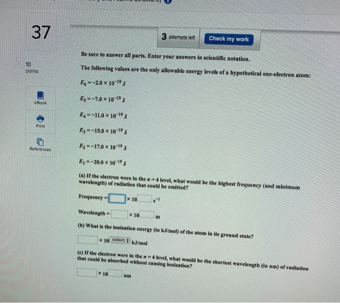 Solved 37 3 attempts left Check my work points Be sure to | Chegg.com