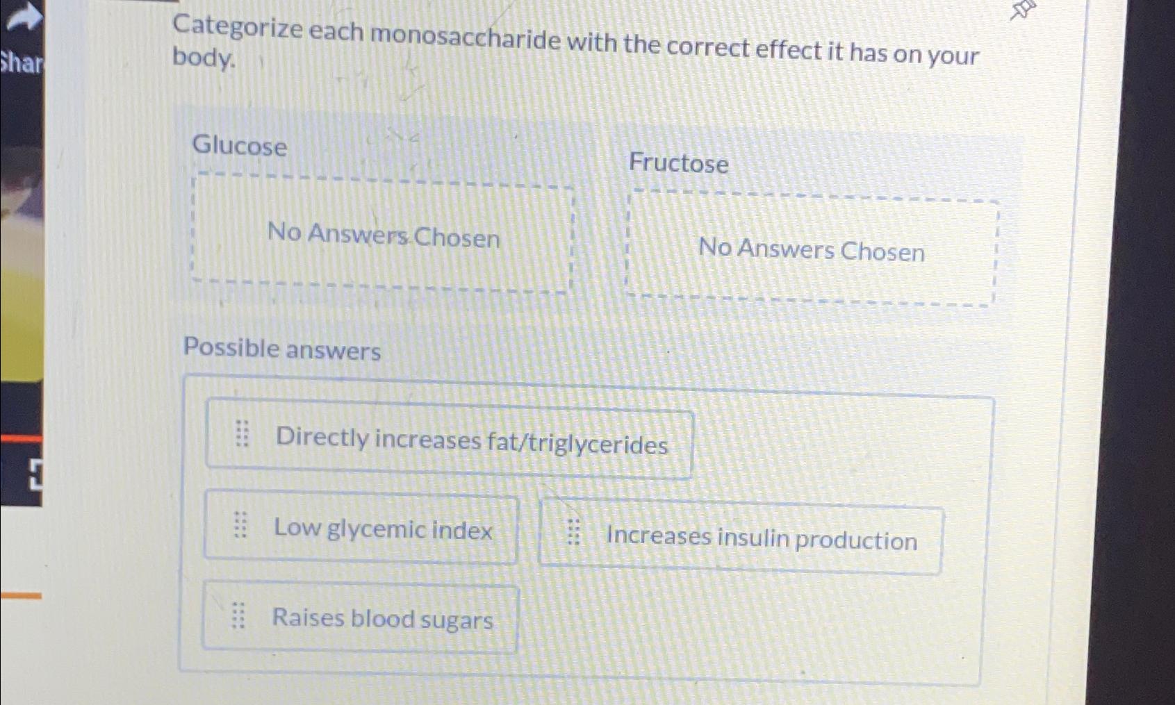 Solved Categorize each monosaccharide with the correct