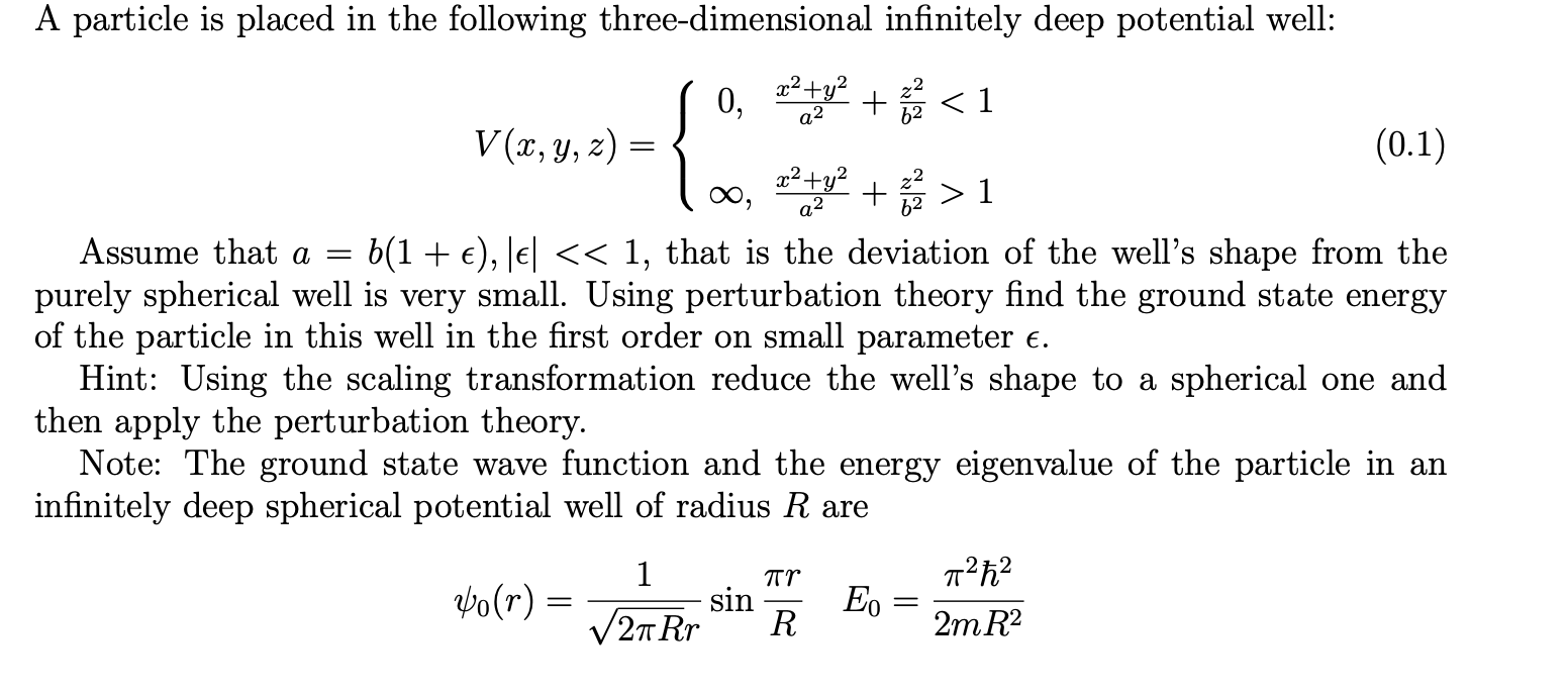 Solved A particle is placed in the following | Chegg.com