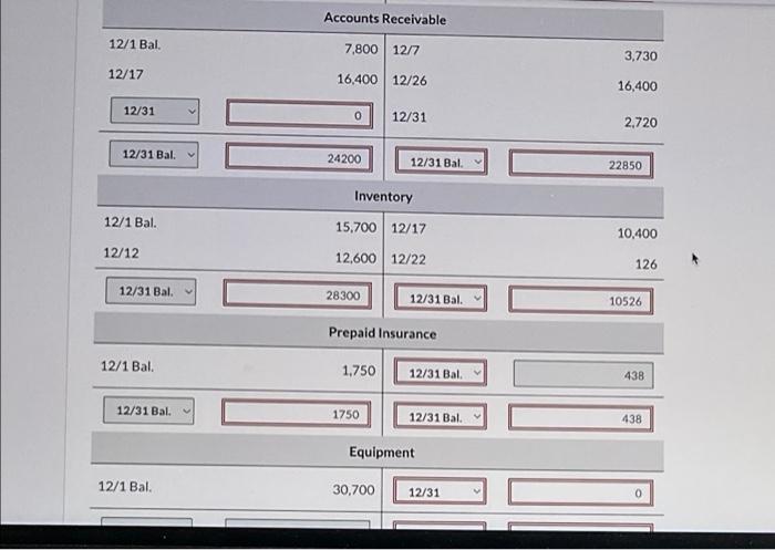 Solved Post the adjusting entries to the ledger T-accounts. | Chegg.com
