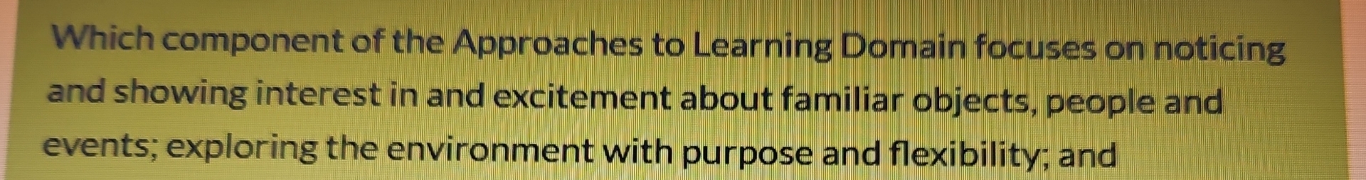 Solved Which component of the Approaches to Learning Domain | Chegg.com
