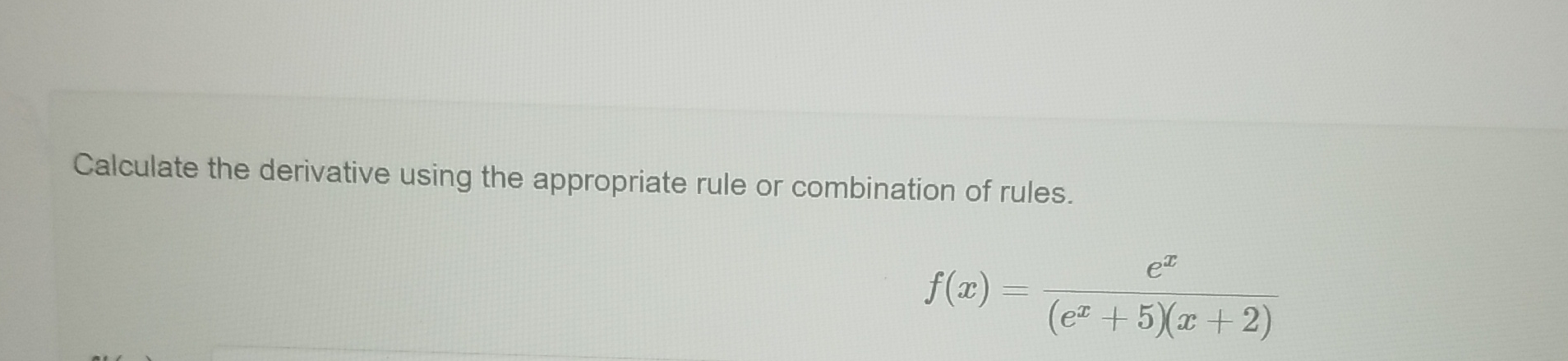 Solved Calculate the derivative using the appropriate rule | Chegg.com