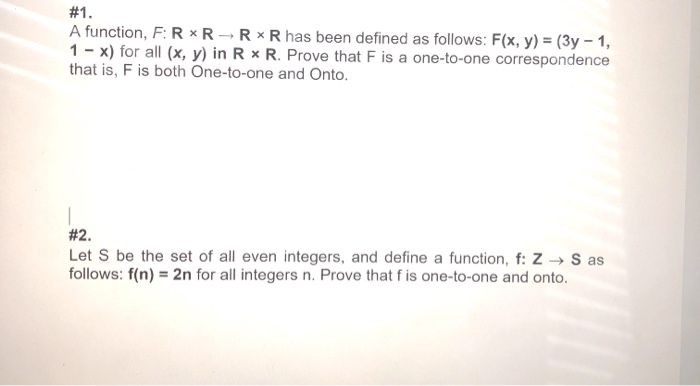 Solved 1 A Function F R R R R Has Been Defined As Fo Chegg Com