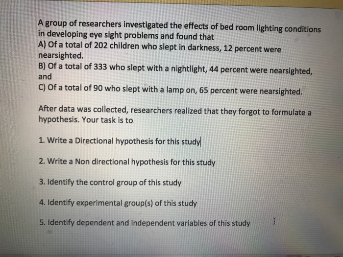 Solved A group of researchers investigated the effects of | Chegg.com