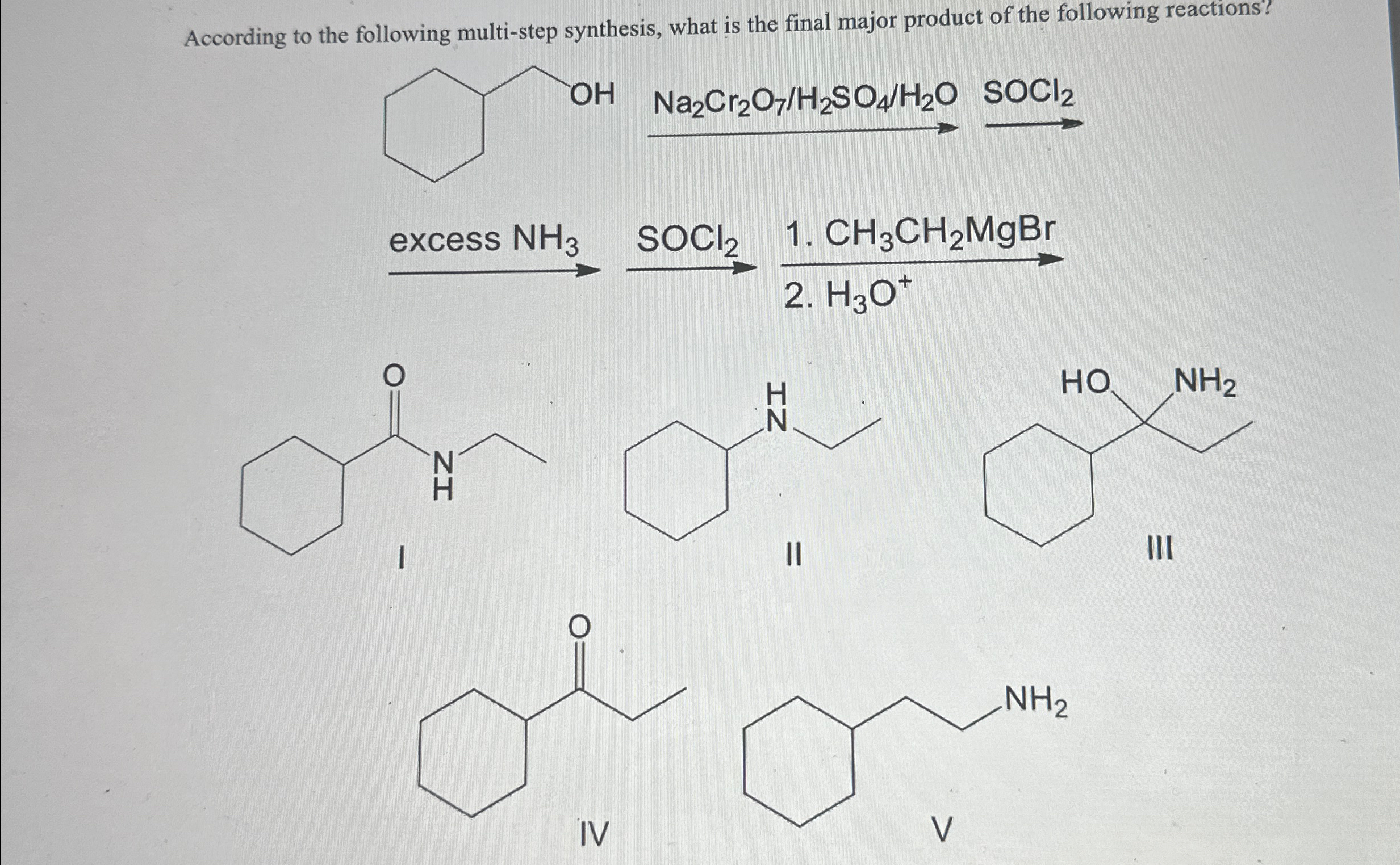 Solved According to the following multi-step synthesis, what | Chegg.com