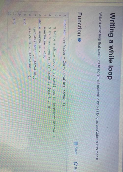 Solved Writing a while loop Write a while loop that | Chegg.com
