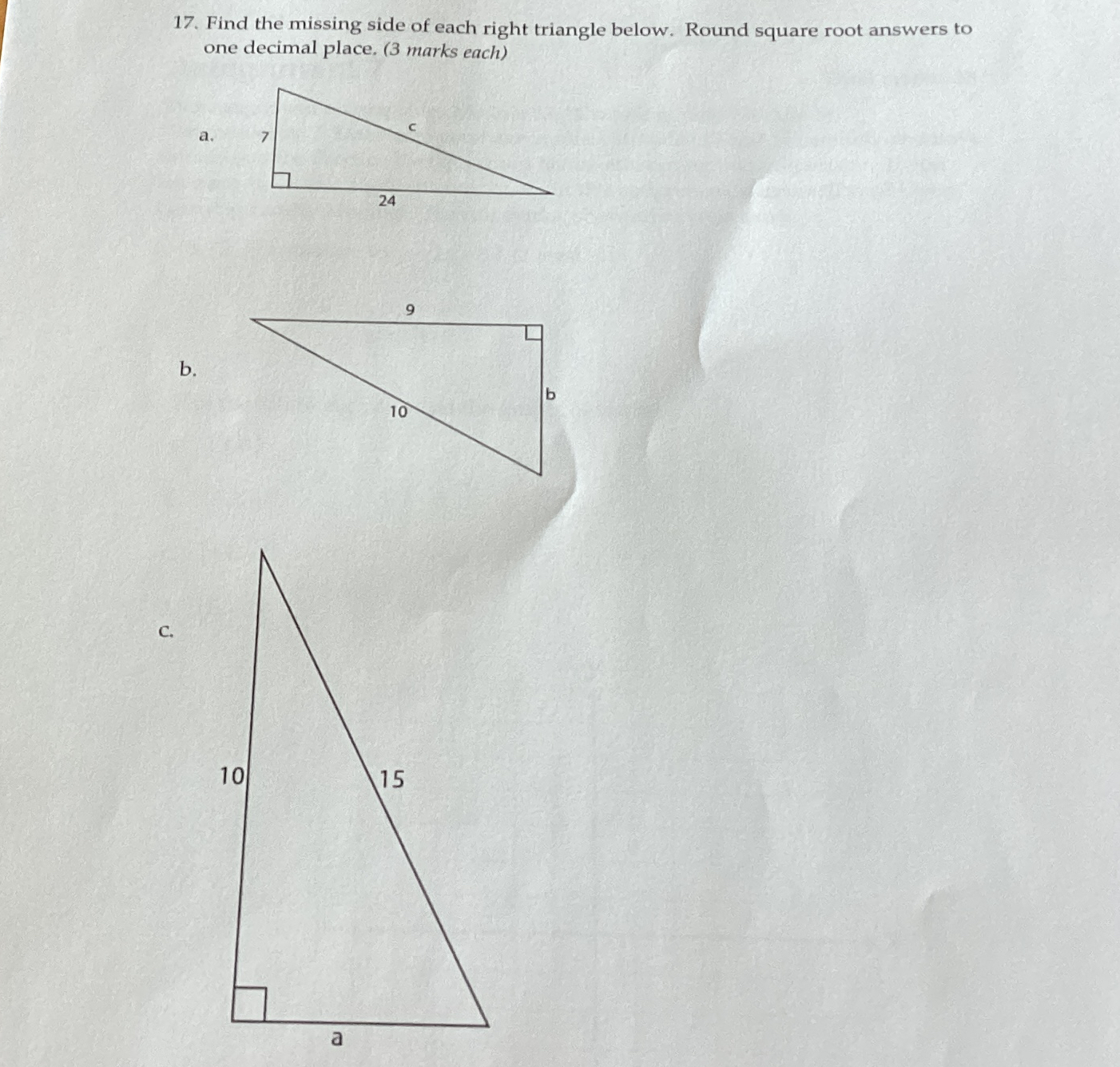 solved-find-the-missing-side-of-each-right-triangle-below-chegg