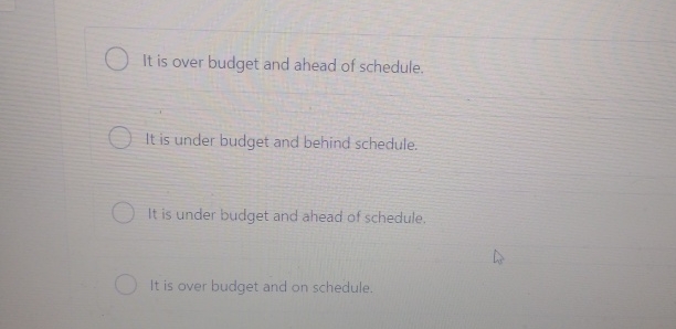 ahead of schedule and under budget