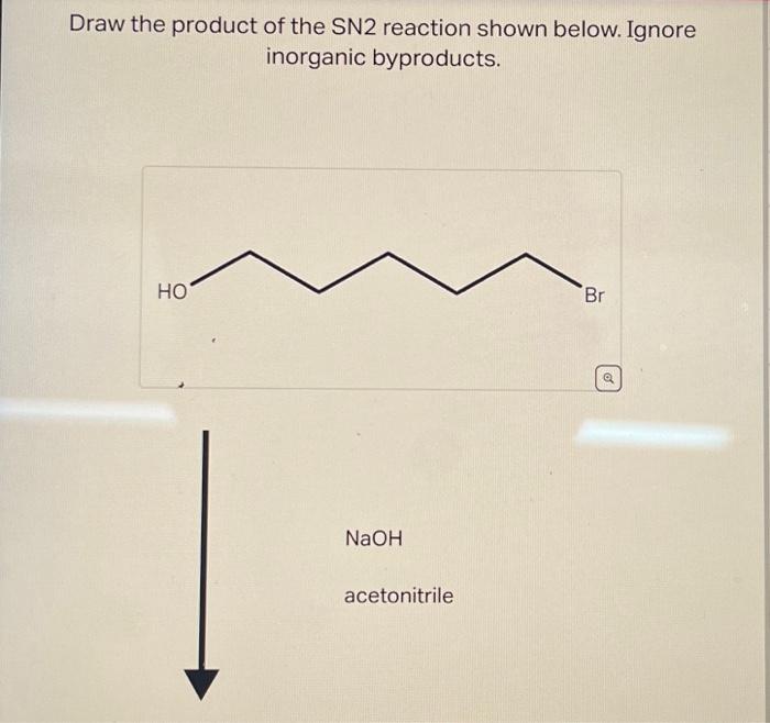 Solved Draw The Product Of The SN2 Reaction Shown Below. | Chegg.com