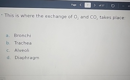 O2 Learning Exchange Solved This is where the exchange of O2 and CO2 takes | Chegg.com