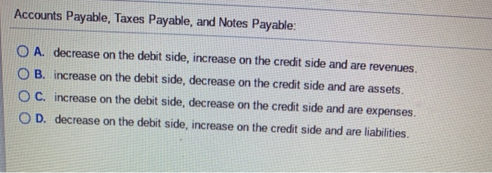 Solved Accounts Payable, Taxes Payable, and Notes Payable: O | Chegg.com