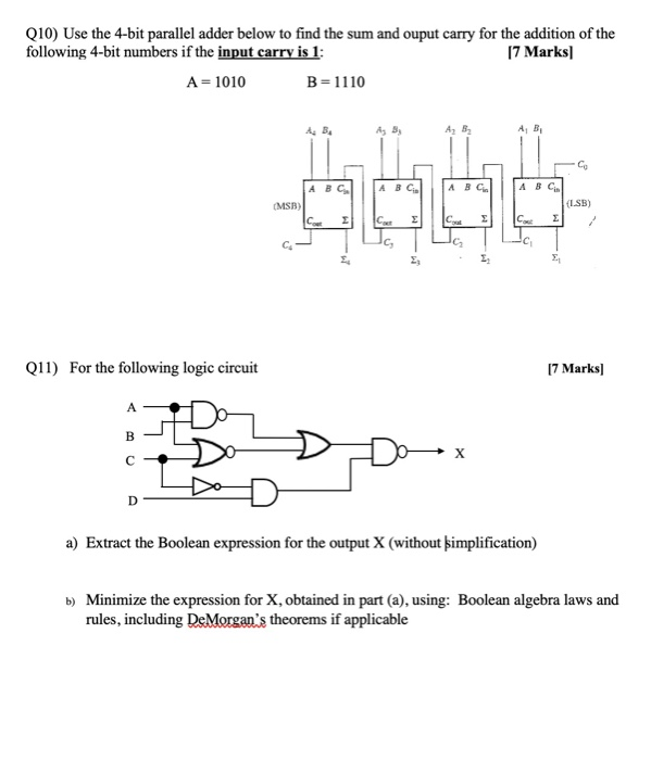 Solved Q9) Use a K-map to reduce the following expressions | Chegg.com