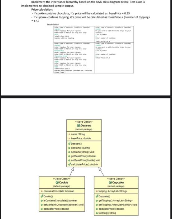 Solved Implement the inheritance hierarchy based on the UML | Chegg.com