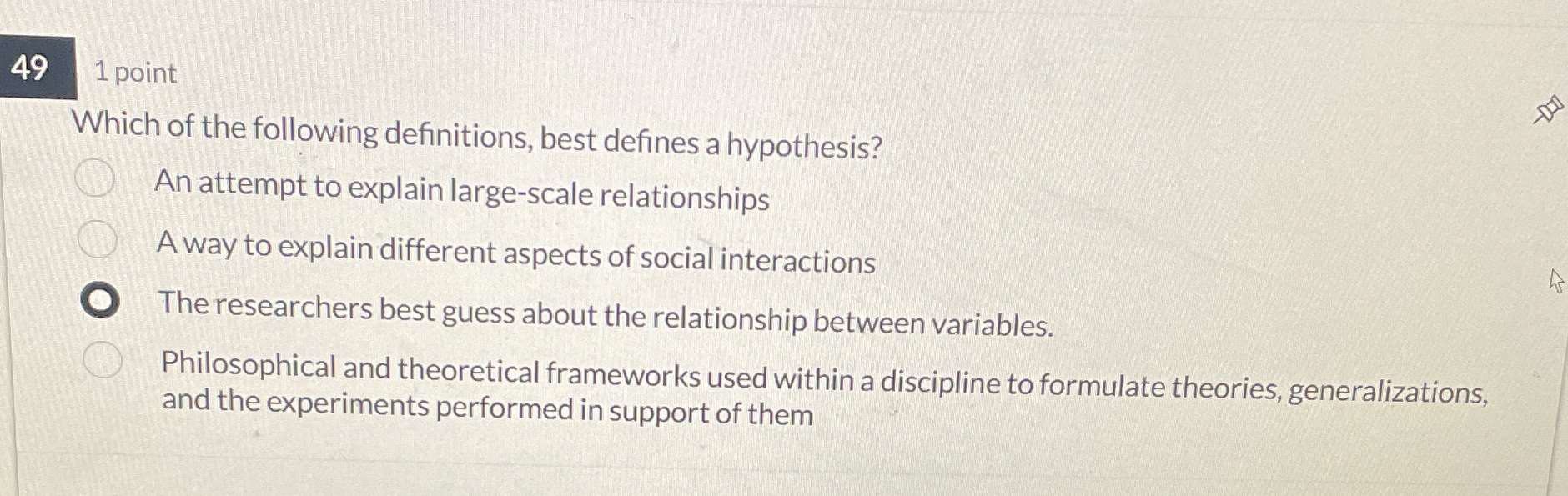 Which of the following definitions, best defines a | Chegg.com