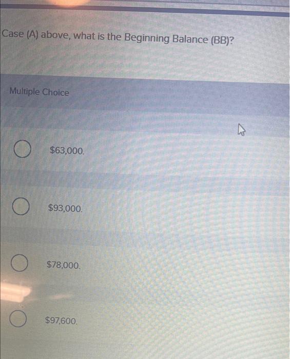 Solved Beginning Balance (BB) Ending Balance (EB) | Chegg.com