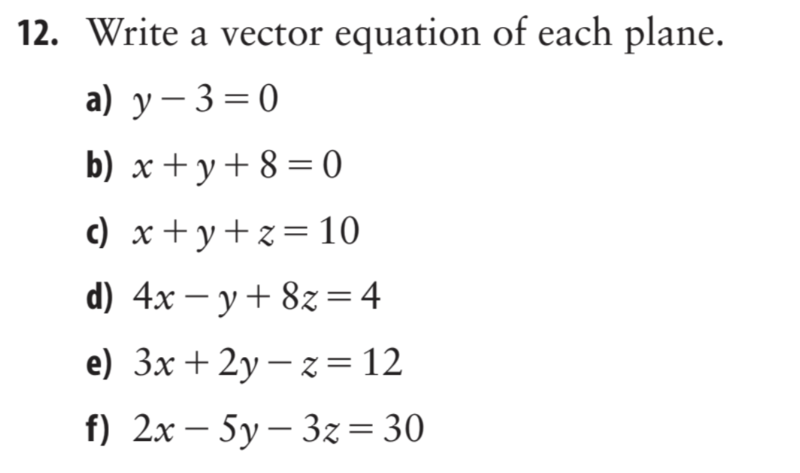 Write a vector equation of each | Chegg.com