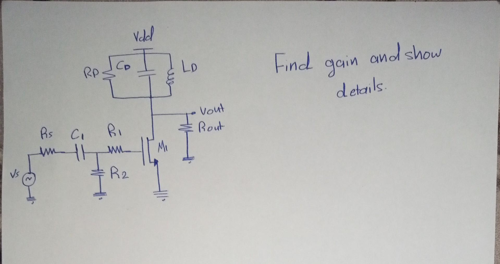 Solved Find gain and show details. | Chegg.com