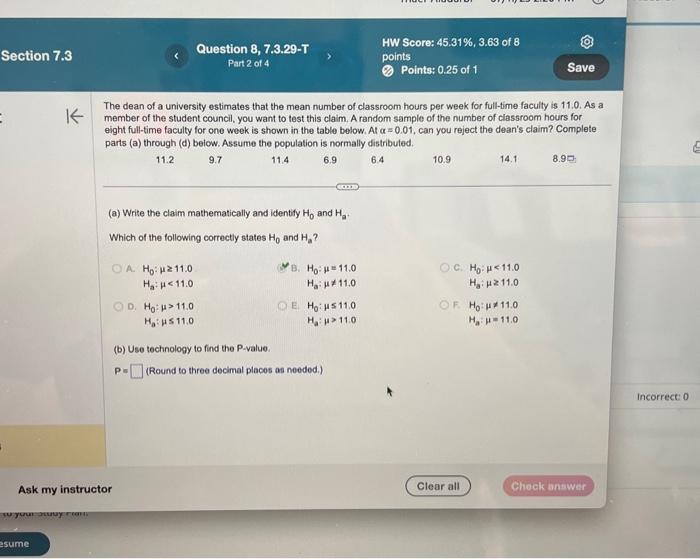Solved The dean of a university estimates that the mean | Chegg.com