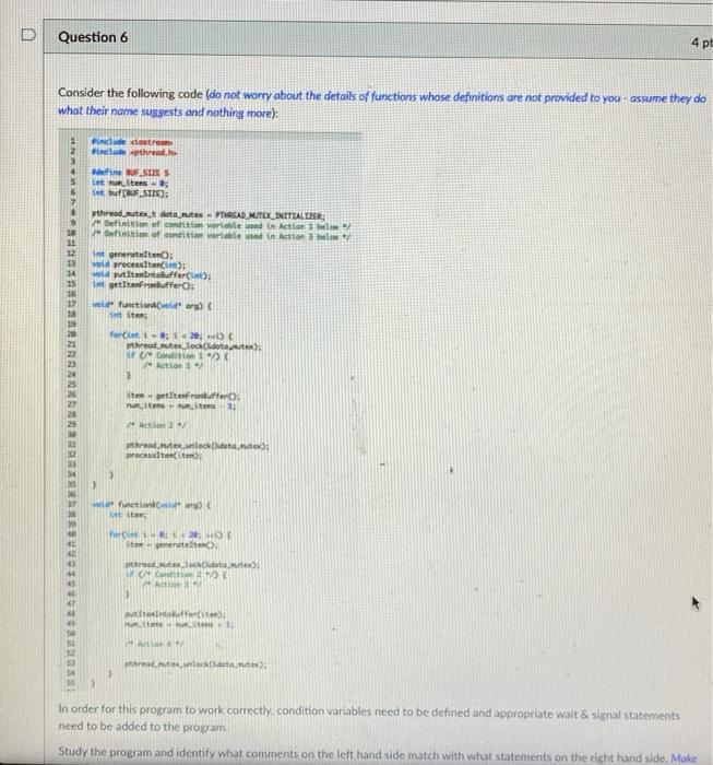Solved Question 6 4 pt Consider the following code (do not | Chegg.com