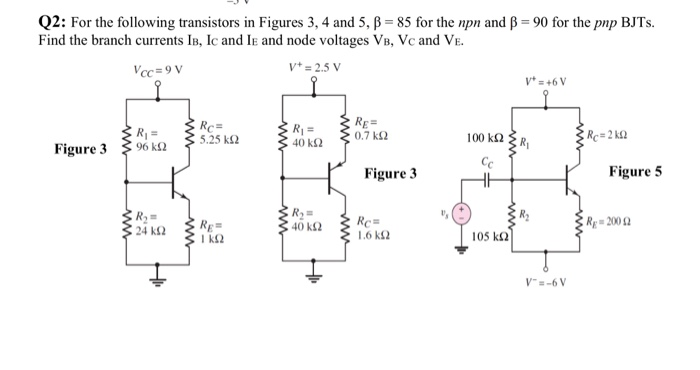 Solved For the following transistors in Figures 3, 4 and 5, | Chegg.com
