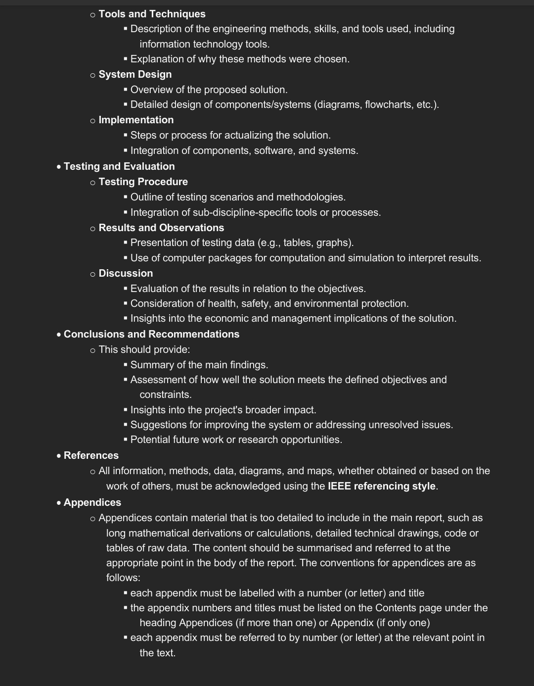 Tools and TechniquesDescription of the engineering